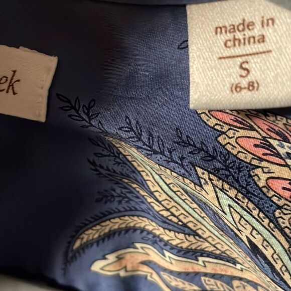 Coldwater Creek fitted paisley print cotton spandex blouse size S - Picture 9 of 11